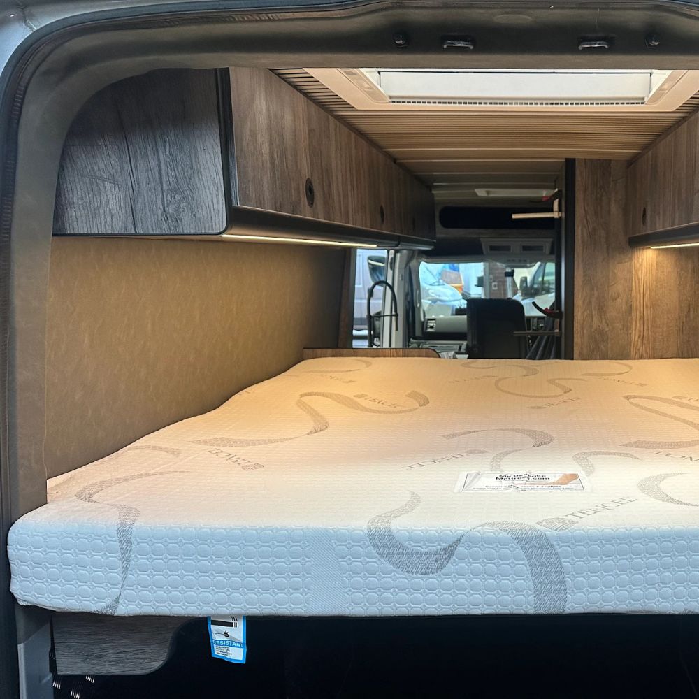 Bodyshape Left Curved Cut Corners Campervan Mattress Topper - Super King