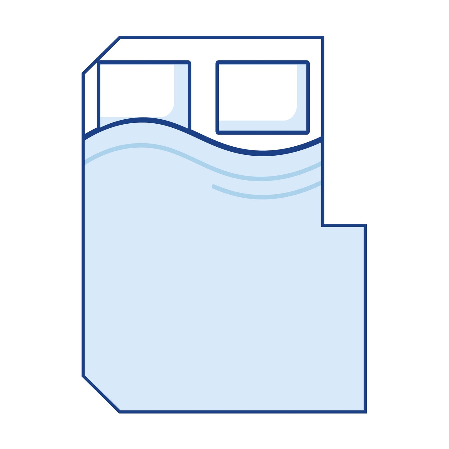 Bodyshape Left Cut Out Camper Mattress Topper - King