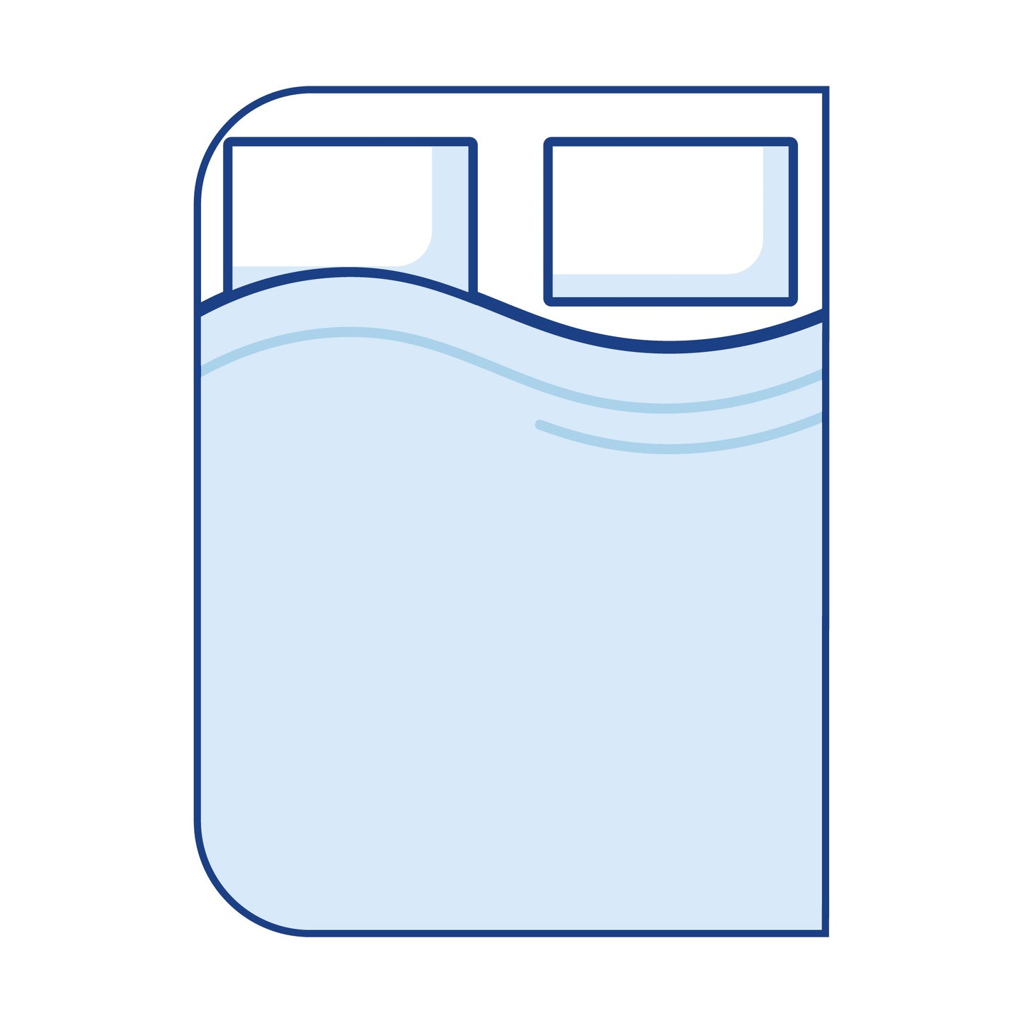Bodyshape Left Corners Curved Campervan Mattress Topper - Super King