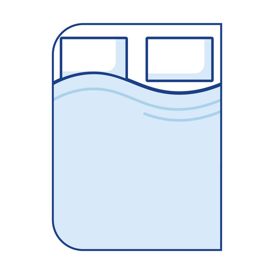 Bodyshape Left Corners Curved Campervan Mattress Topper - Double