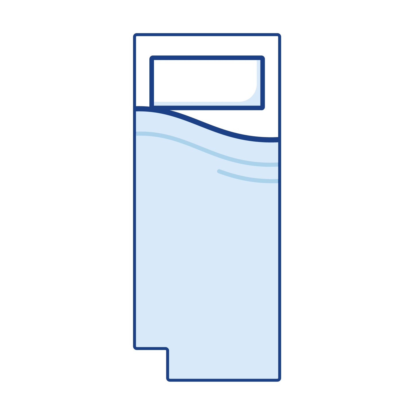 Coolplus Narrow Left Cut Out Campervan Mattress Topper - Single
