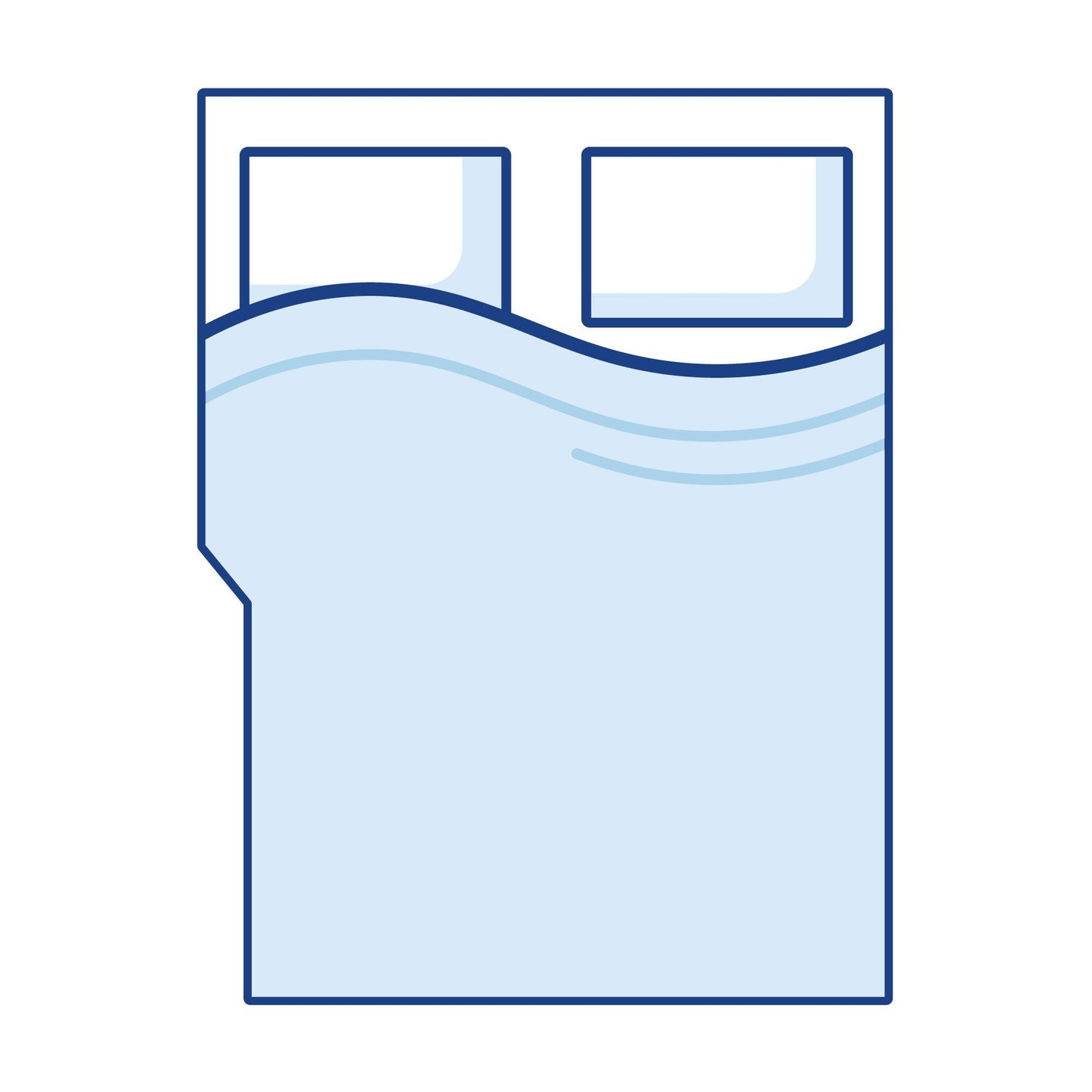 Bodyshape Left Angled Cut Out Campervan Mattress Topper - Double