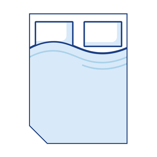 Bodyshape Left Corner Cut Off Campervan Mattress Topper - Double