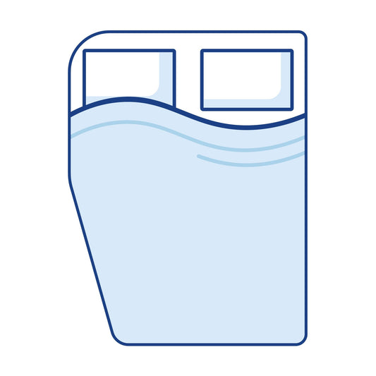 Bodyshape Left Curved Corners Campervan Mattress Topper - King