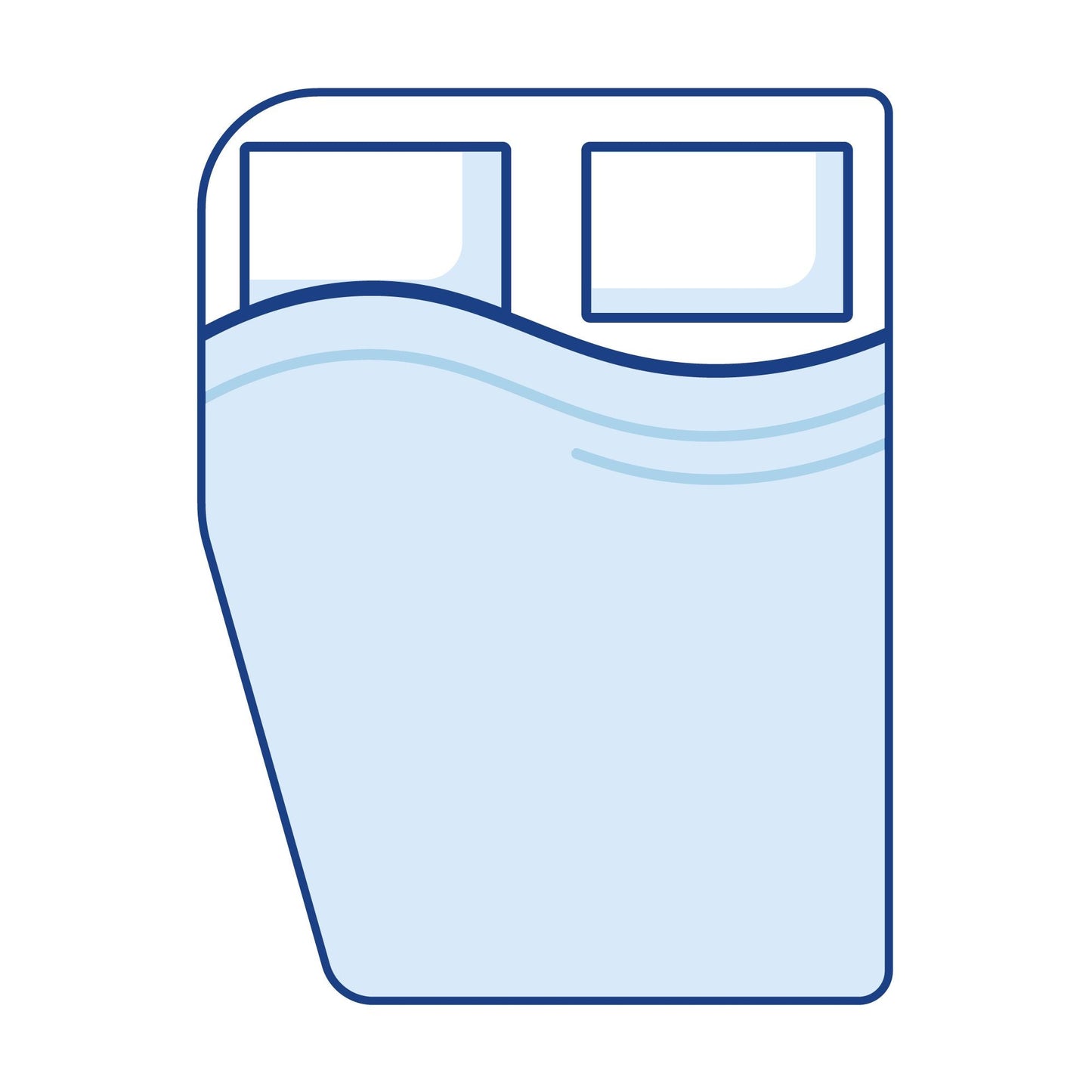 Bodyshape Left Curved Corners Campervan Mattress Topper - Single