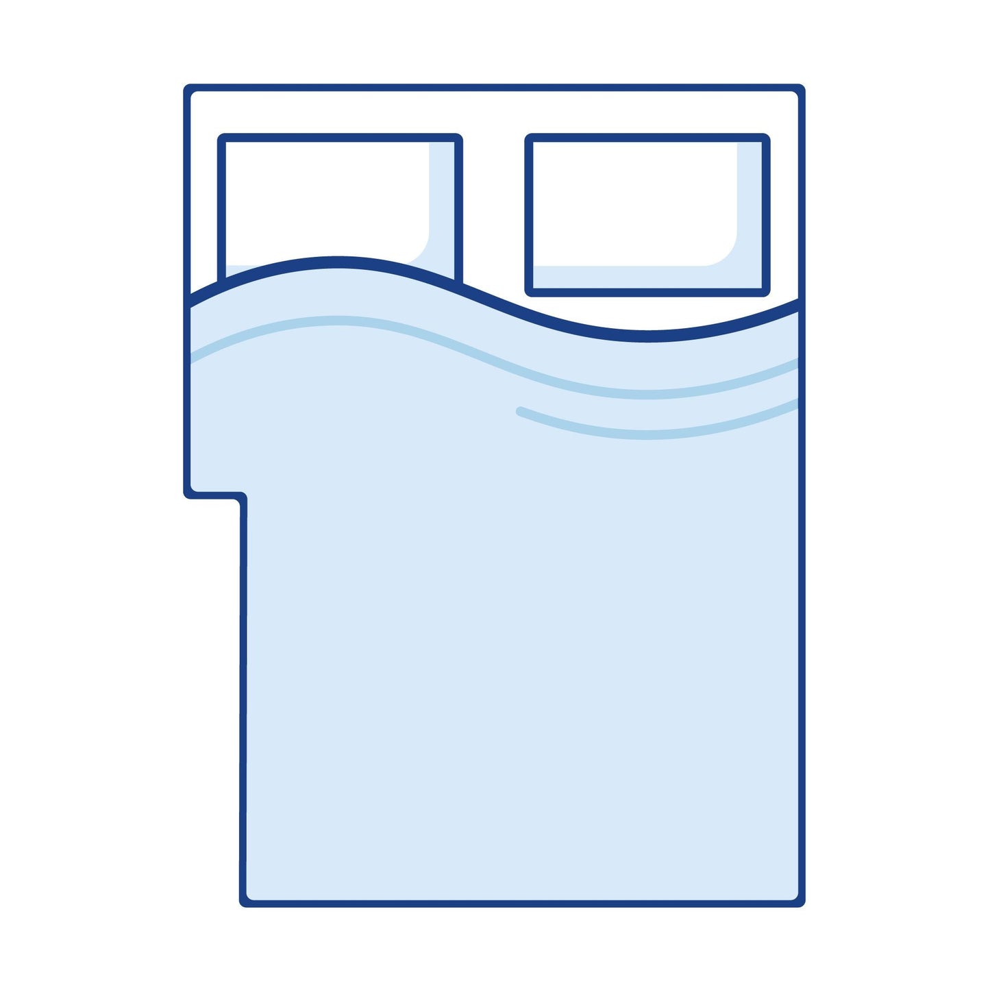 Bodyshape Left Cut Out Campervan Mattress Topper - Double