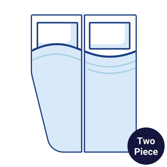 Bodyshape Left Two Piece Campervan Mattress Topper - Double