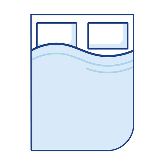 Coolplus Right Rounded Corner Campervan Mattress Topper - Super King