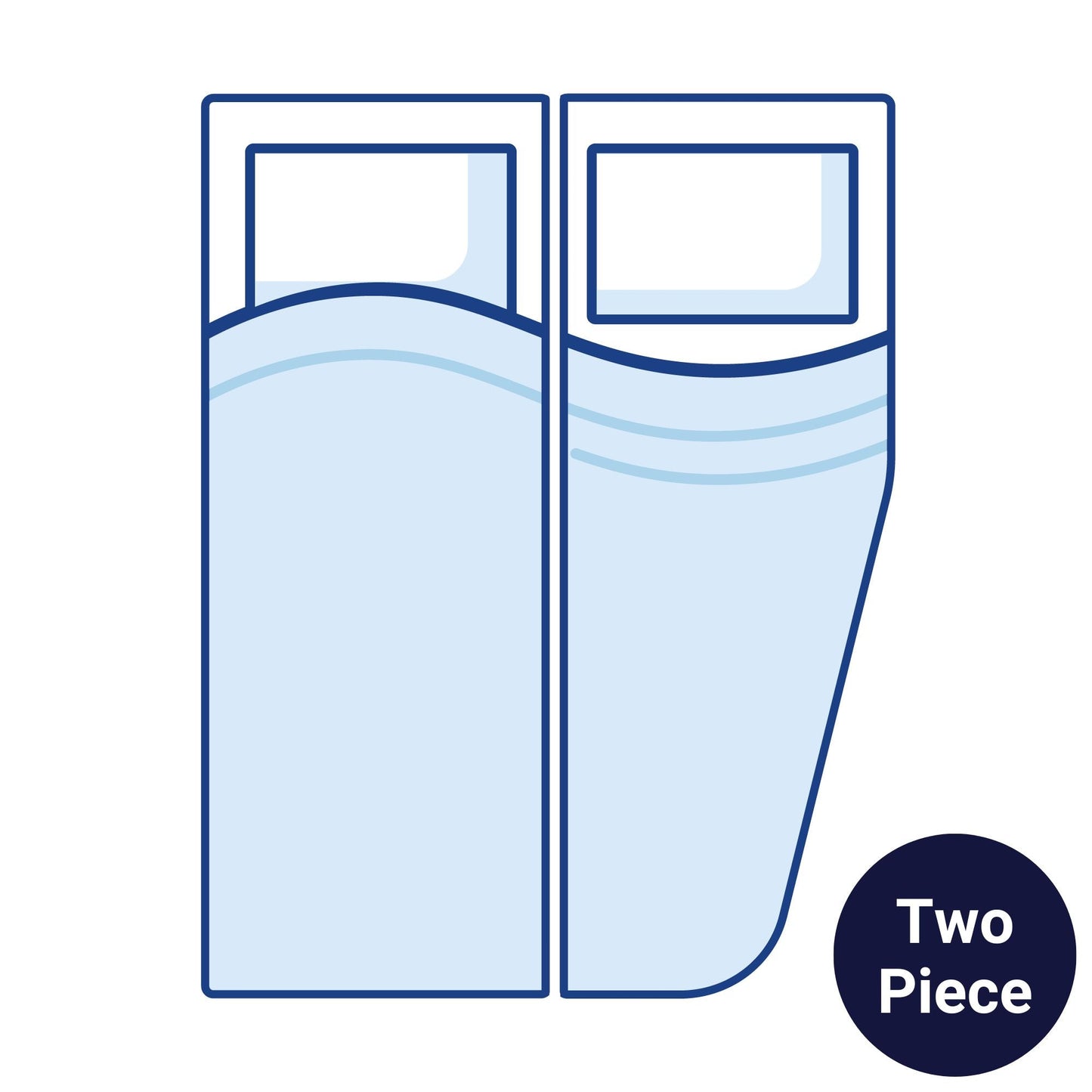 Bodyshape Right Two Piece Campervan Mattress Topper - King