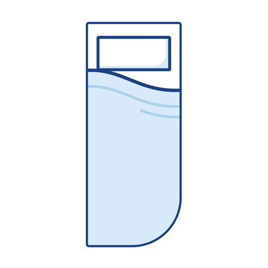 Bodyshape Narrow Right Curved Corner Campervan Mattress Topper - Single